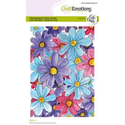 CraftEmotions Carla Creaties Kate Clear Stamp - Blumen Hintergrund